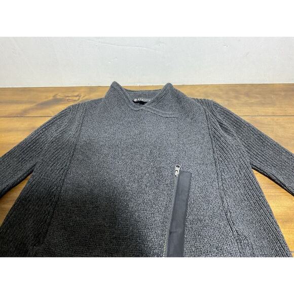 Athleta Thermolite Sentinel Sweater Wrap Grey Ribbed Merino Wool Cardigan Sz XS - Picture 6 of 12